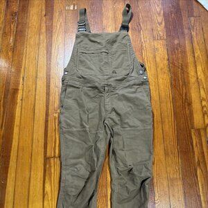 LIVSN Flex Canvas Overalls 36x32 Workwear Bibs Brown Ecoflex Canvas